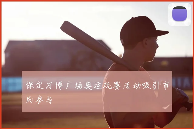 保定万博广场奥运观赛活动吸引市民参与